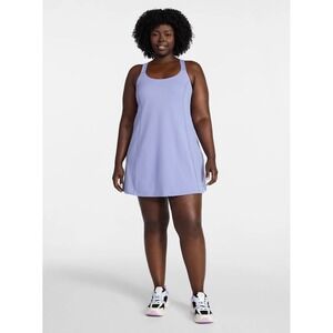 Avia Womens Active Exercise Dress Misty Lavender Purple XL Built-in Shorts